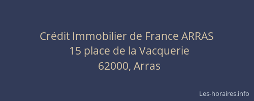 Cr&eacute;dit Immobilier de France ARRAS