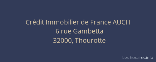 Cr&eacute;dit Immobilier de France AUCH