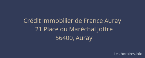 Crédit Immobilier de France Auray