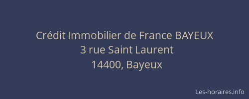 Crédit Immobilier de France BAYEUX