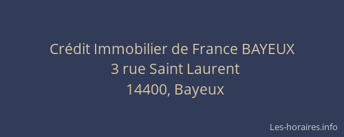 Cr&eacute;dit Immobilier de France BAYEUX