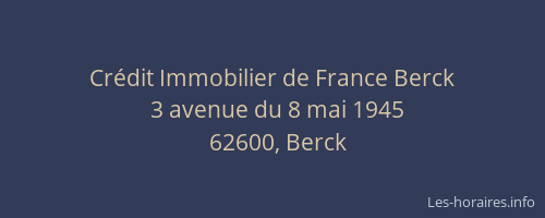 Crédit Immobilier de France Berck