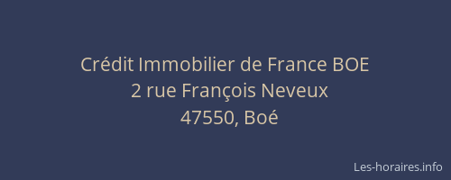 Crédit Immobilier de France BOE