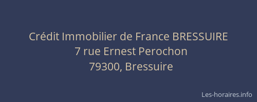Cr&eacute;dit Immobilier de France BRESSUIRE