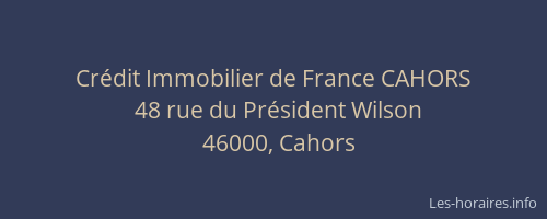 Cr&eacute;dit Immobilier de France CAHORS