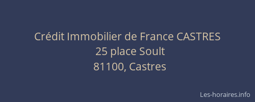 Cr&eacute;dit Immobilier de France CASTRES