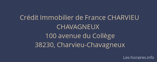 Crédit Immobilier de France CHARVIEU CHAVAGNEUX