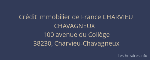 Cr&eacute;dit Immobilier de France CHARVIEU CHAVAGNEUX