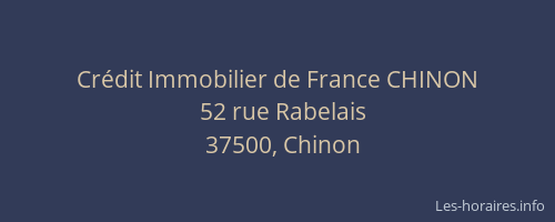 Cr&eacute;dit Immobilier de France CHINON