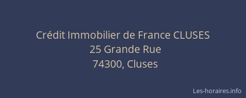 Crédit Immobilier de France CLUSES