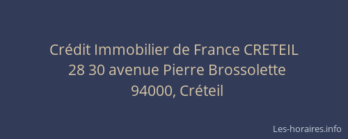 Crédit Immobilier de France CRETEIL