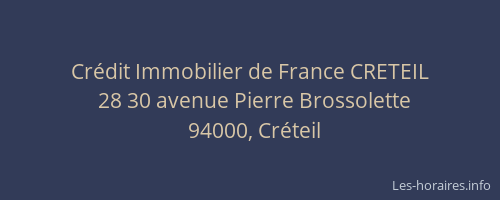 Cr&eacute;dit Immobilier de France CRETEIL