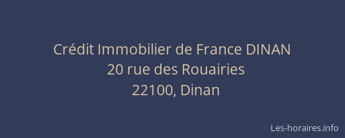 Cr&eacute;dit Immobilier de France DINAN