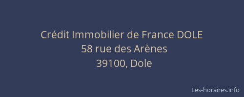 Cr&eacute;dit Immobilier de France DOLE