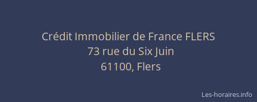 Cr&eacute;dit Immobilier de France FLERS