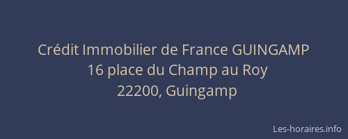 Cr&eacute;dit Immobilier de France GUINGAMP