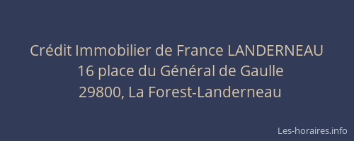 Crédit Immobilier de France LANDERNEAU