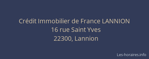 Crédit Immobilier de France LANNION