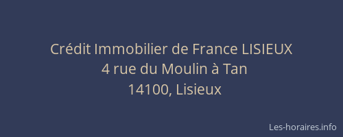 Crédit Immobilier de France LISIEUX