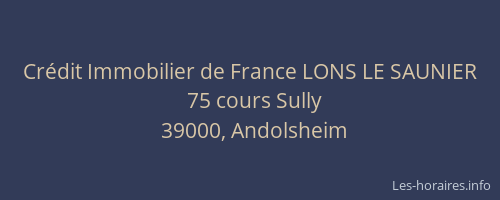 Cr&eacute;dit Immobilier de France LONS LE SAUNIER
