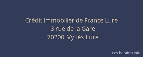 Cr&eacute;dit Immobilier de France Lure