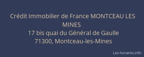 Crédit Immobilier de France MONTCEAU LES MINES