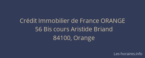 Crédit Immobilier de France ORANGE