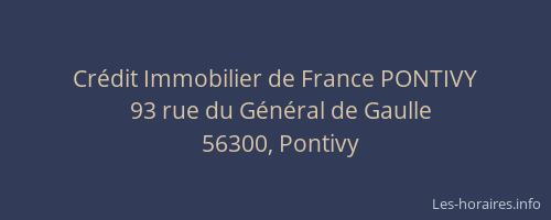 Crédit Immobilier de France PONTIVY