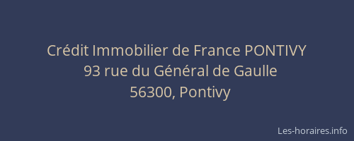 Cr&eacute;dit Immobilier de France PONTIVY