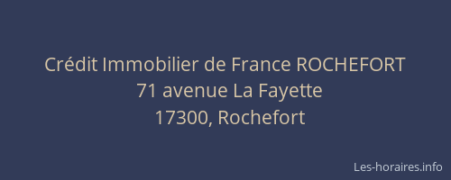 Cr&eacute;dit Immobilier de France ROCHEFORT