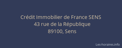 Crédit Immobilier de France SENS