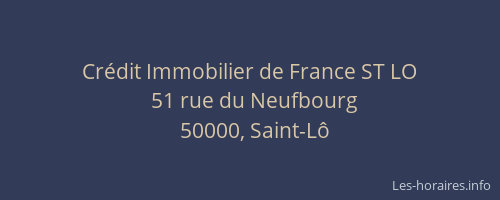 Cr&eacute;dit Immobilier de France ST LO