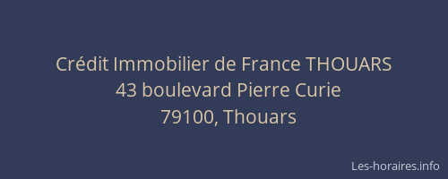 Crédit Immobilier de France THOUARS