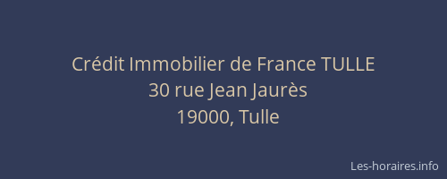 Cr&eacute;dit Immobilier de France TULLE