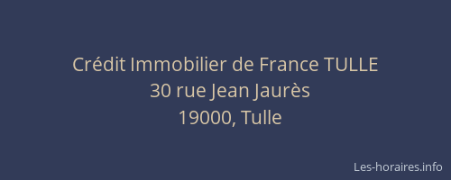 Crédit Immobilier de France TULLE