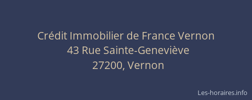Cr&eacute;dit Immobilier de France Vernon