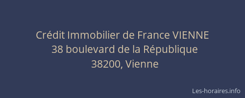Crédit Immobilier de France VIENNE