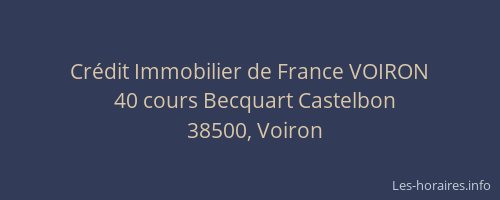 Crédit Immobilier de France VOIRON