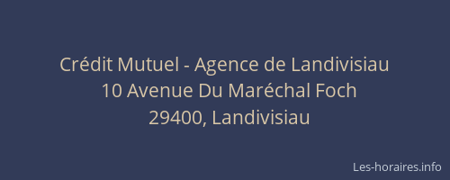 Cr&eacute;dit Mutuel - Agence de Landivisiau