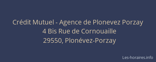 Cr&eacute;dit Mutuel - Agence de Plonevez Porzay