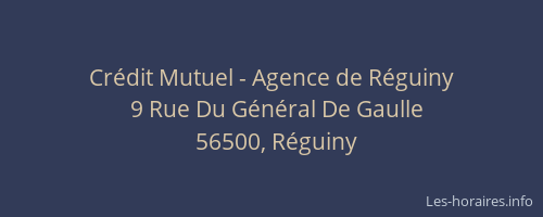 Crédit Mutuel - Agence de Réguiny