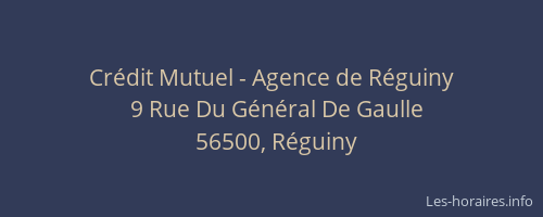 Cr&eacute;dit Mutuel - Agence de R&eacute;guiny