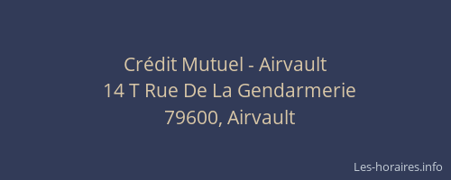 Cr&eacute;dit Mutuel - Airvault