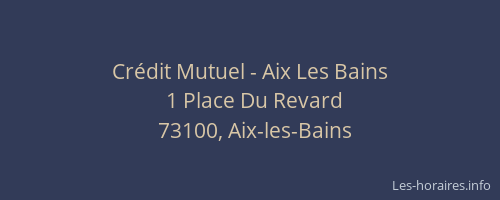Crédit Mutuel - Aix Les Bains