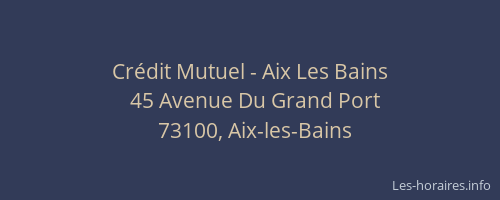 Crédit Mutuel - Aix Les Bains