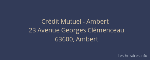 Crédit Mutuel - Ambert