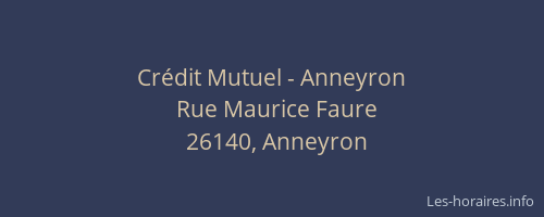 Cr&eacute;dit Mutuel - Anneyron