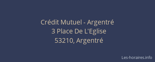 Cr&eacute;dit Mutuel - Argentr&eacute;
