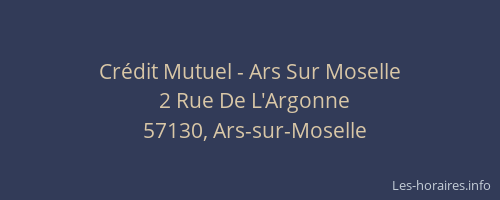 Crédit Mutuel - Ars Sur Moselle