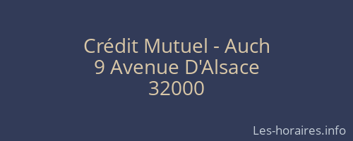 Cr&eacute;dit Mutuel - Auch